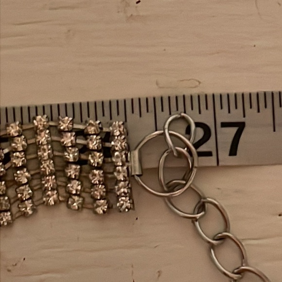 MCM 27” silver tone 6 row w/636 prong set Austrian crystals Tennis necklace - Picture 11 of 14